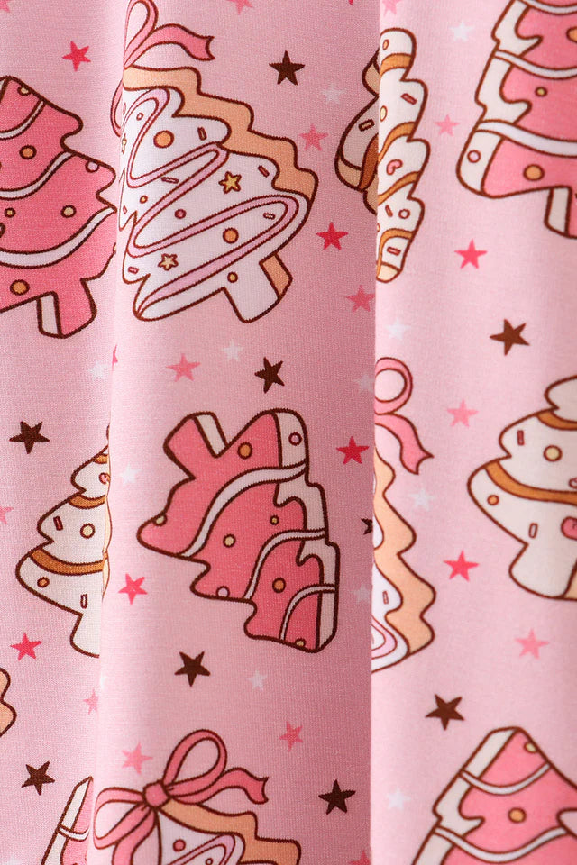 Pink Trees Christmas Jammies- Two Piece