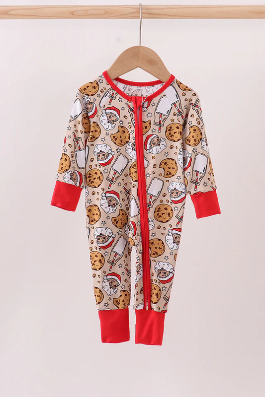Santa, Milk and Cookies Jammies- Zippy