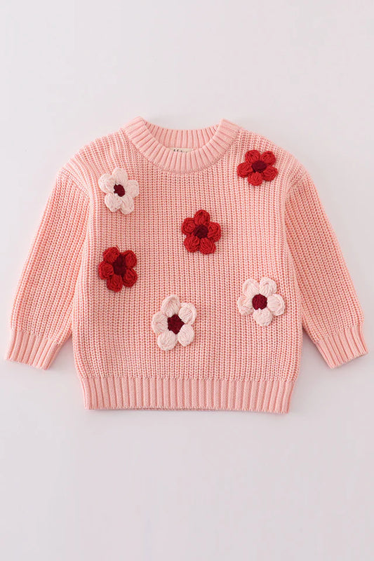 Floral Hand Embroidery Sweater