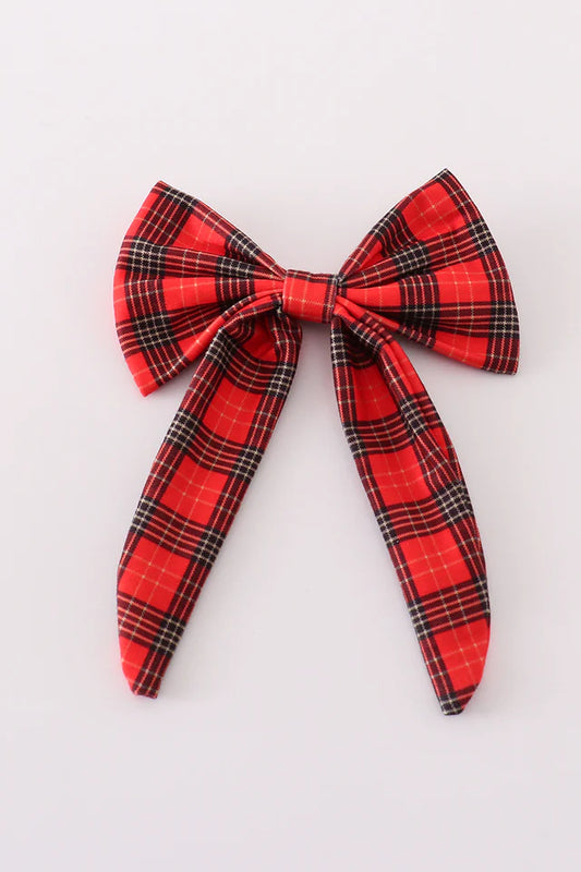Red Plaid Bow