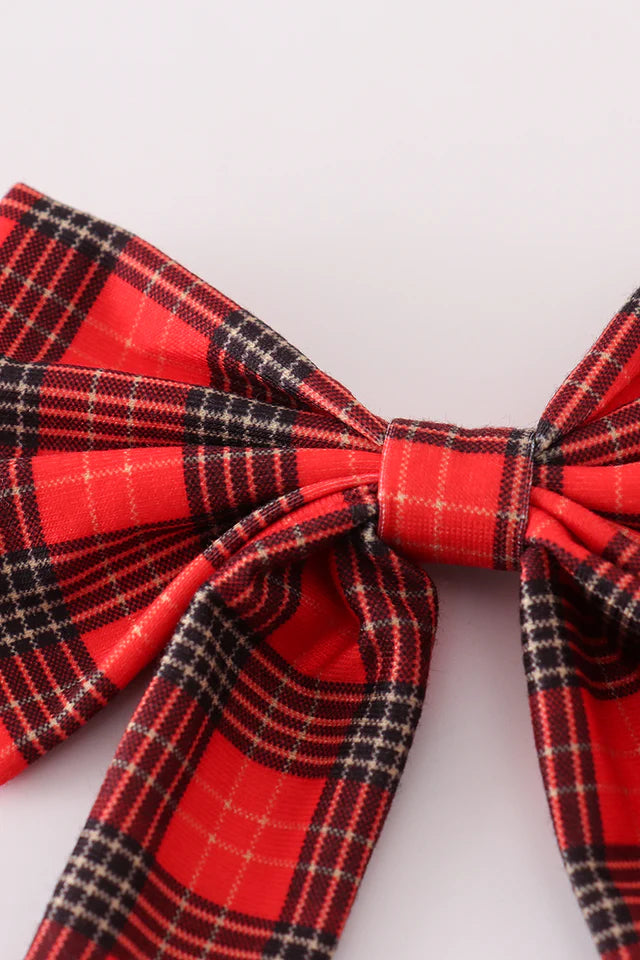 Red Plaid Bow