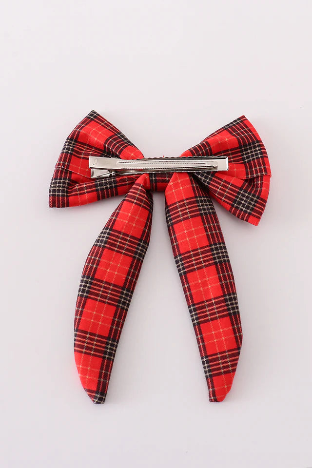 Red Plaid Bow