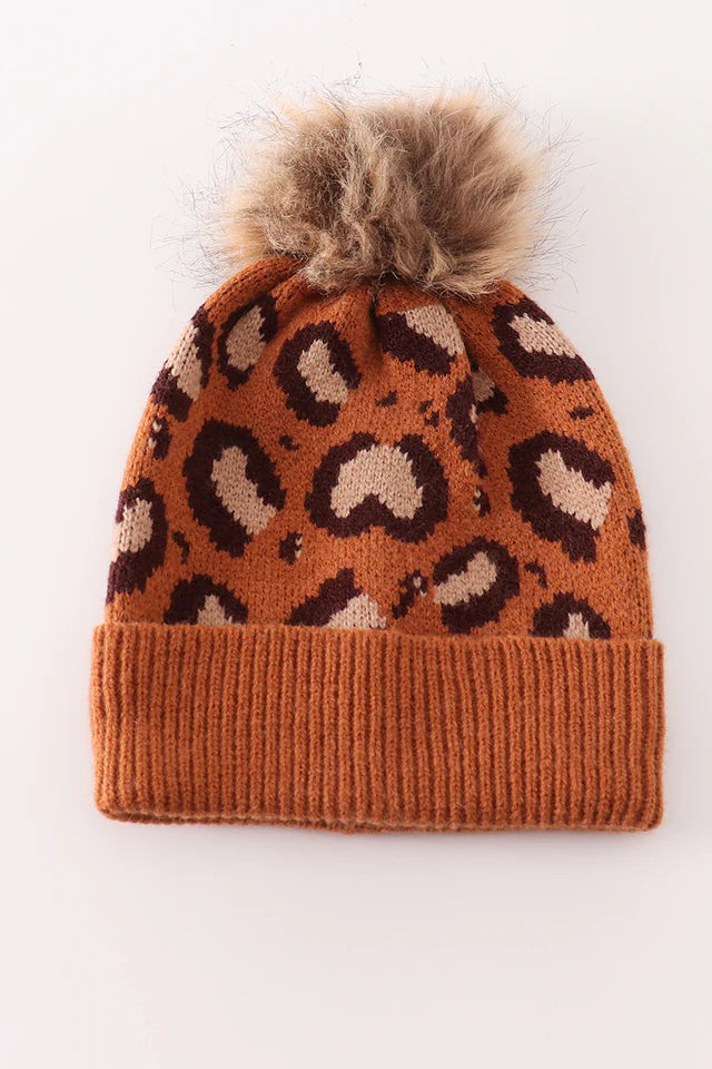 Mommy and Me Leopard Beanie