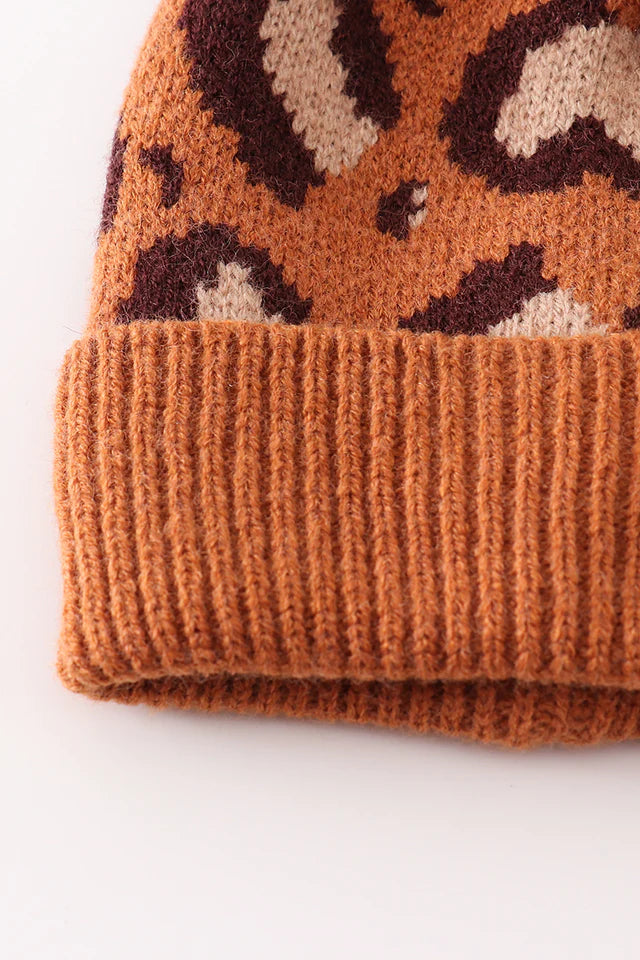 Mommy and Me Leopard Beanie