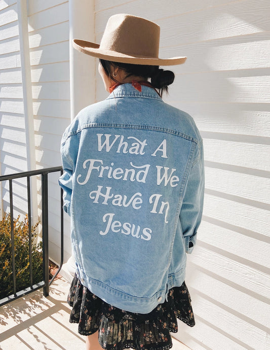 Friend in Jesus Denim Jacket-Adult