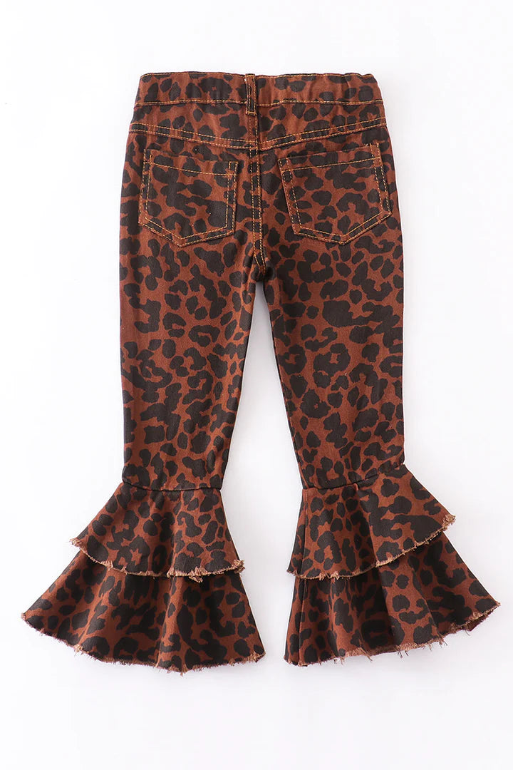 Leopard Distressed Denim Jeans