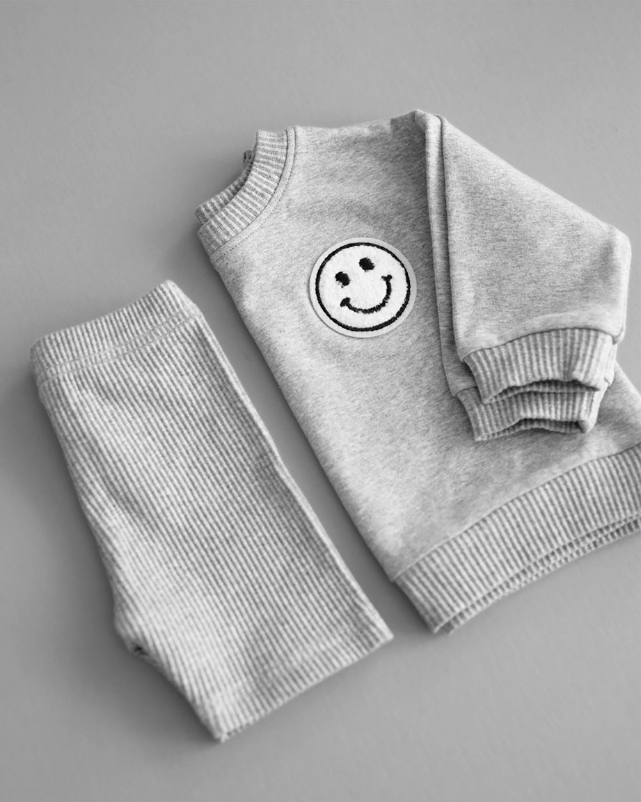 Smiley Biker Set- Gray