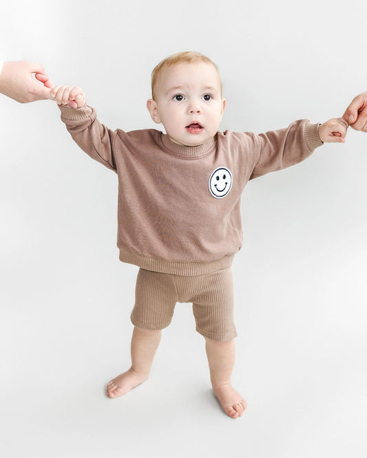 Smiley Biker Set- Mocha