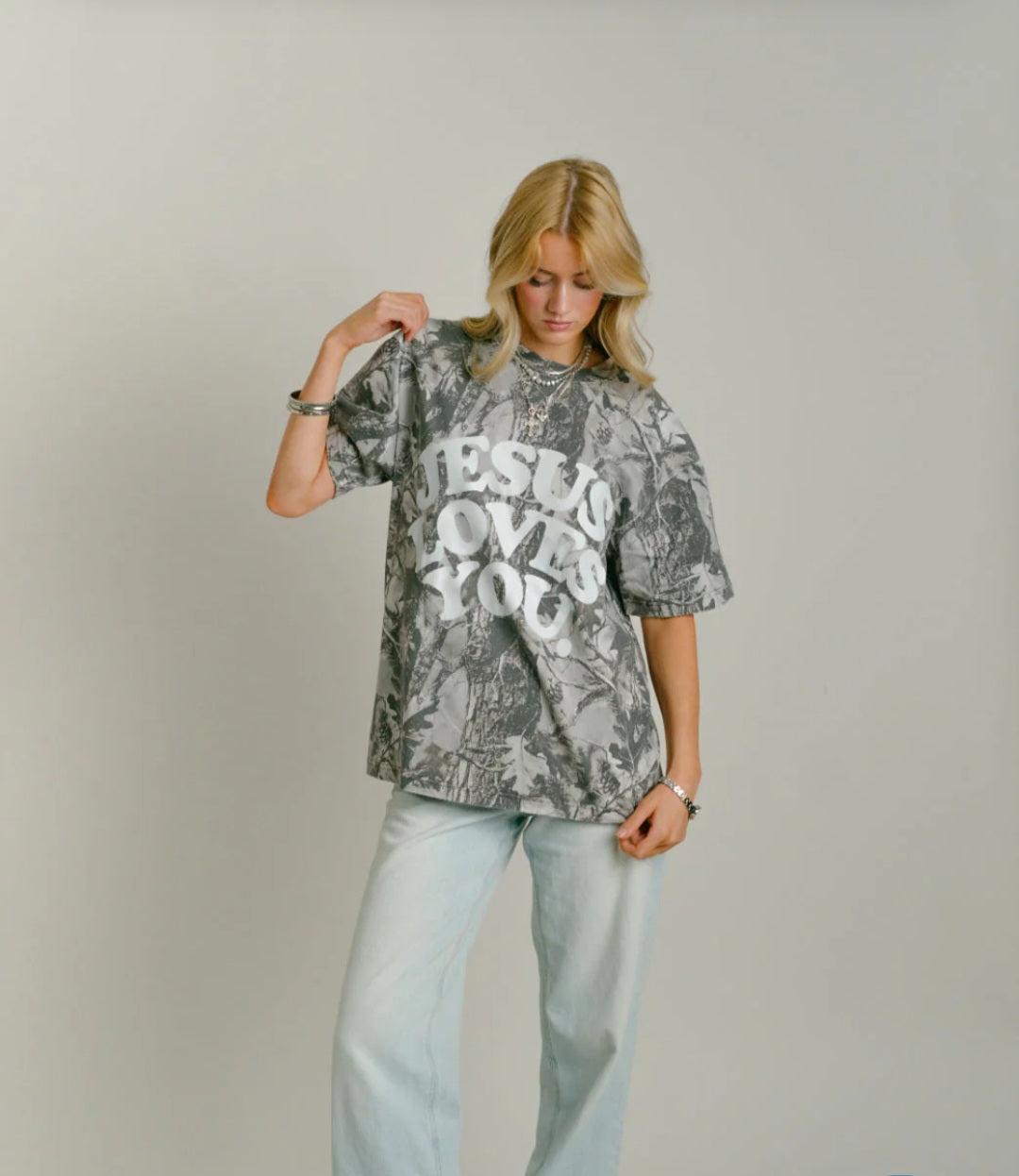 Midnight Oak Jesus Loves You tee
