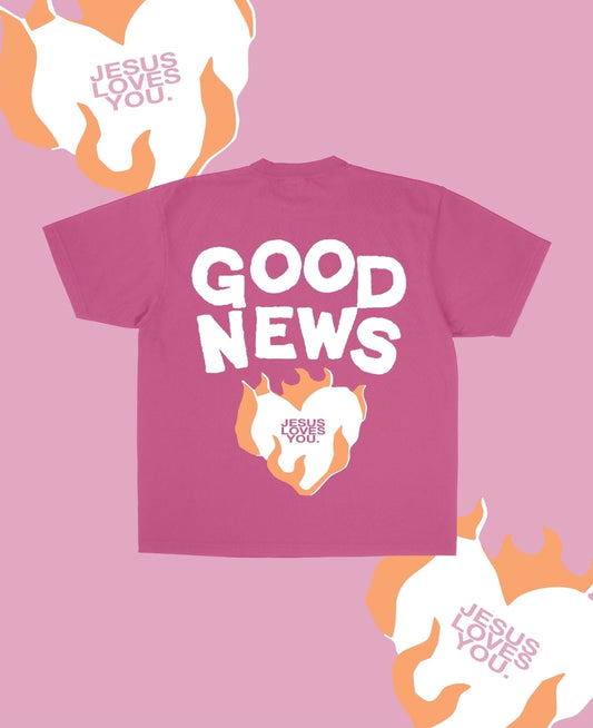 Good News Tee- Berry