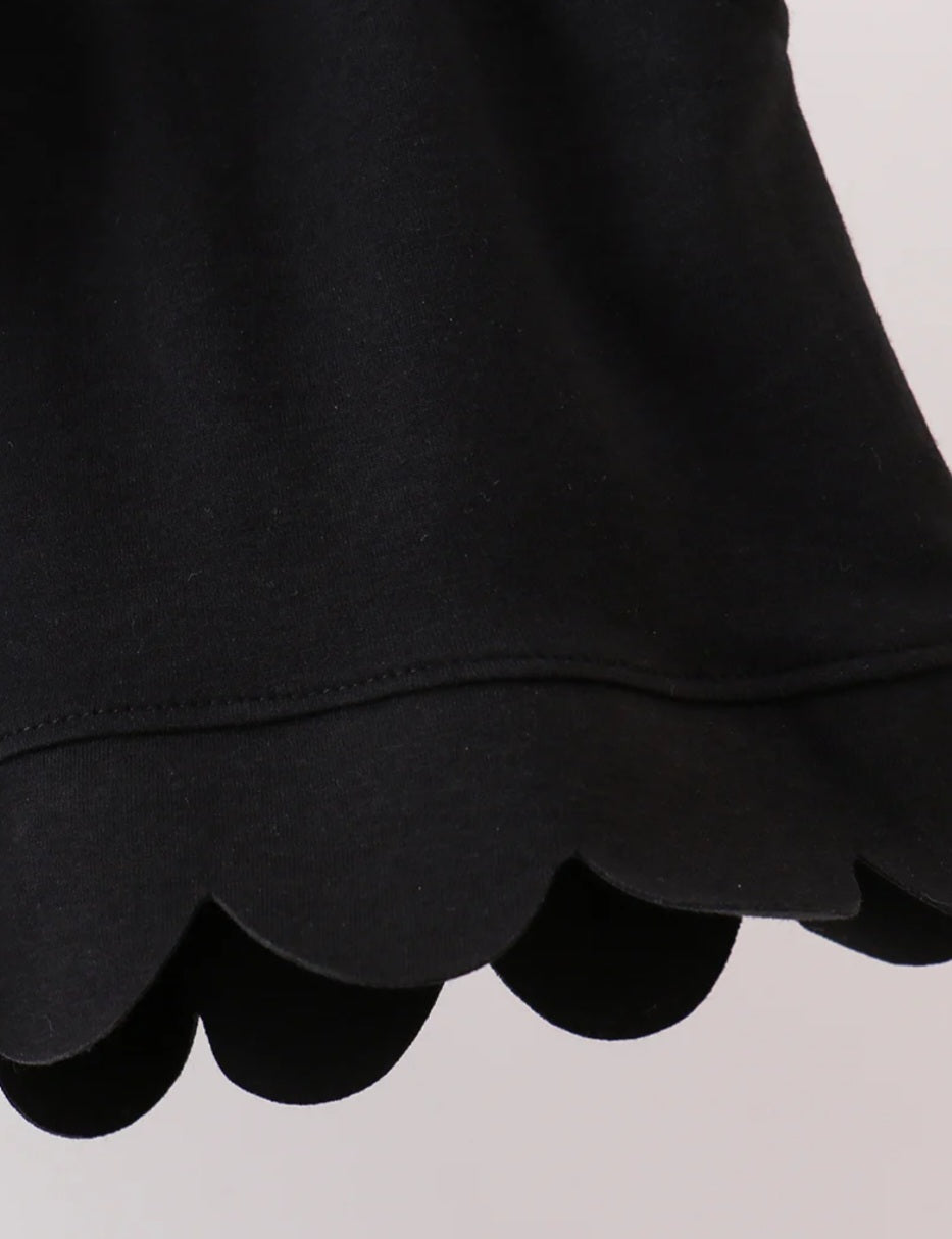 Black Scalloped Set