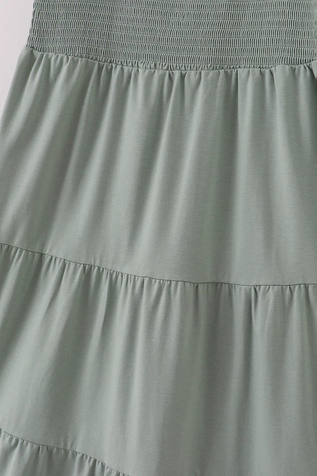 Sage Smocked Dress