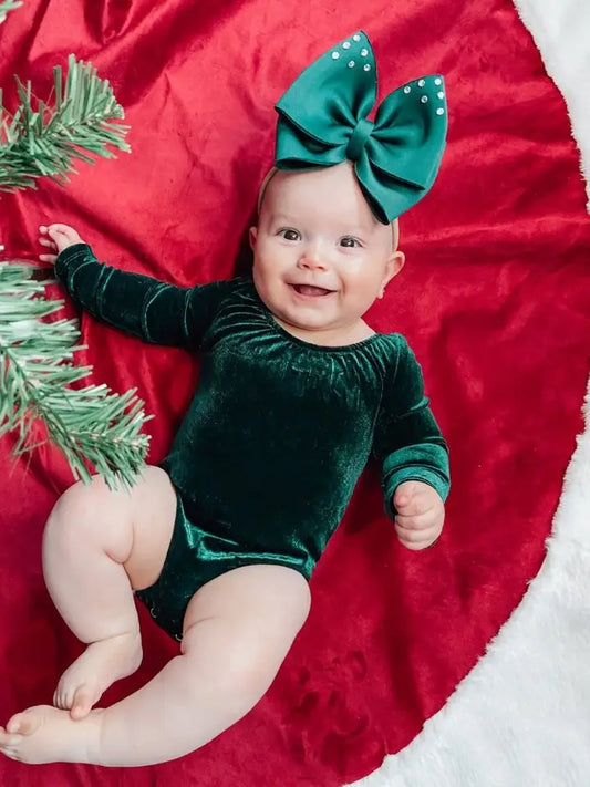 Livee Leotard- Frosted Forest Green