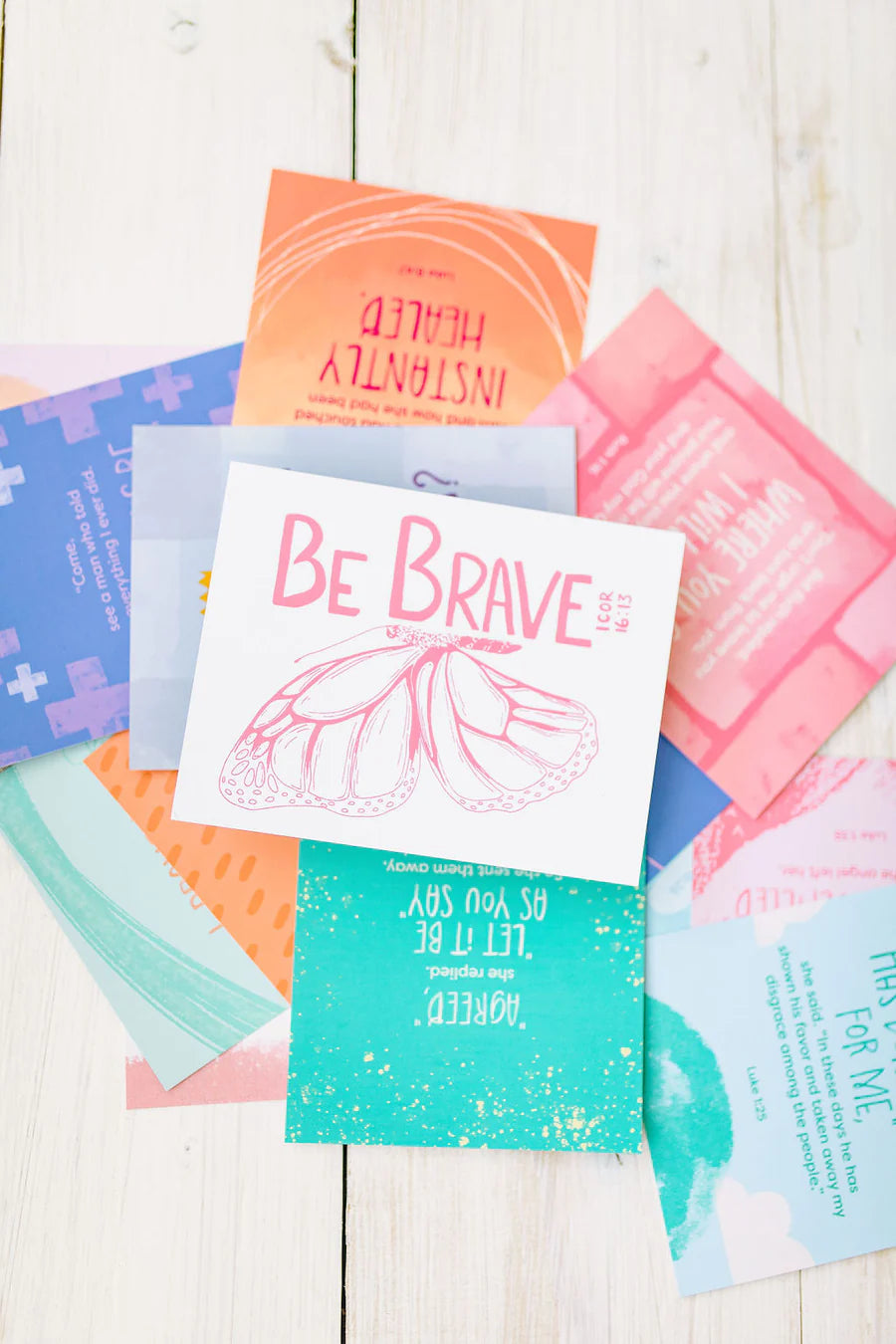 Be Brave devotional card set for girls