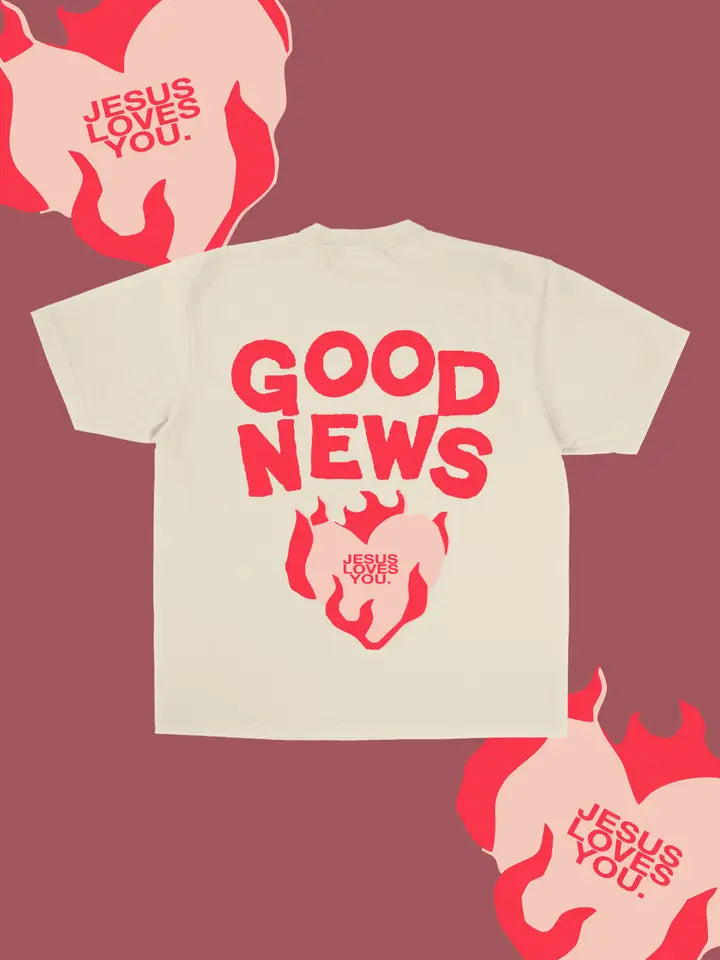 Good News Tee- Sand