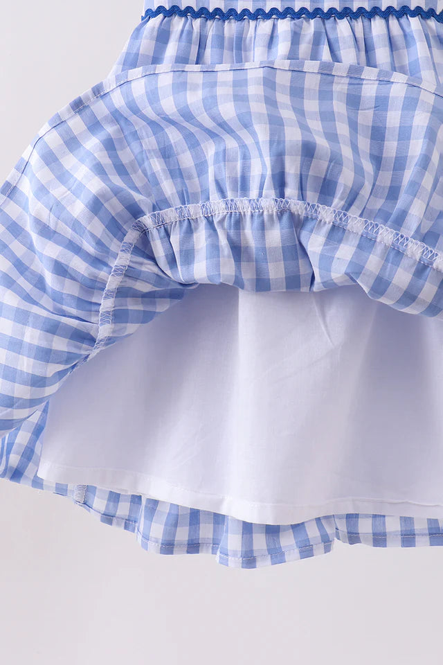 Red, White & Blue Gingham Dress