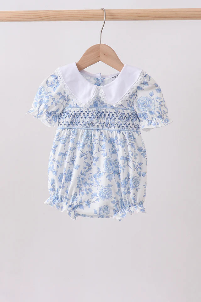 Blue Floral Romper