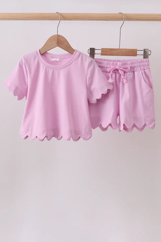 Pink Scalloped Set