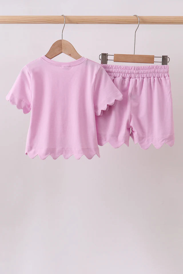 Pink Scalloped Set