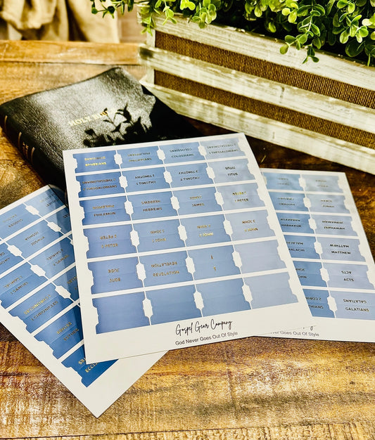 Gold Foil Bible Tabs- Ocean Breeze