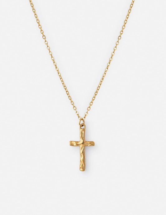 Textured Cross Necklace