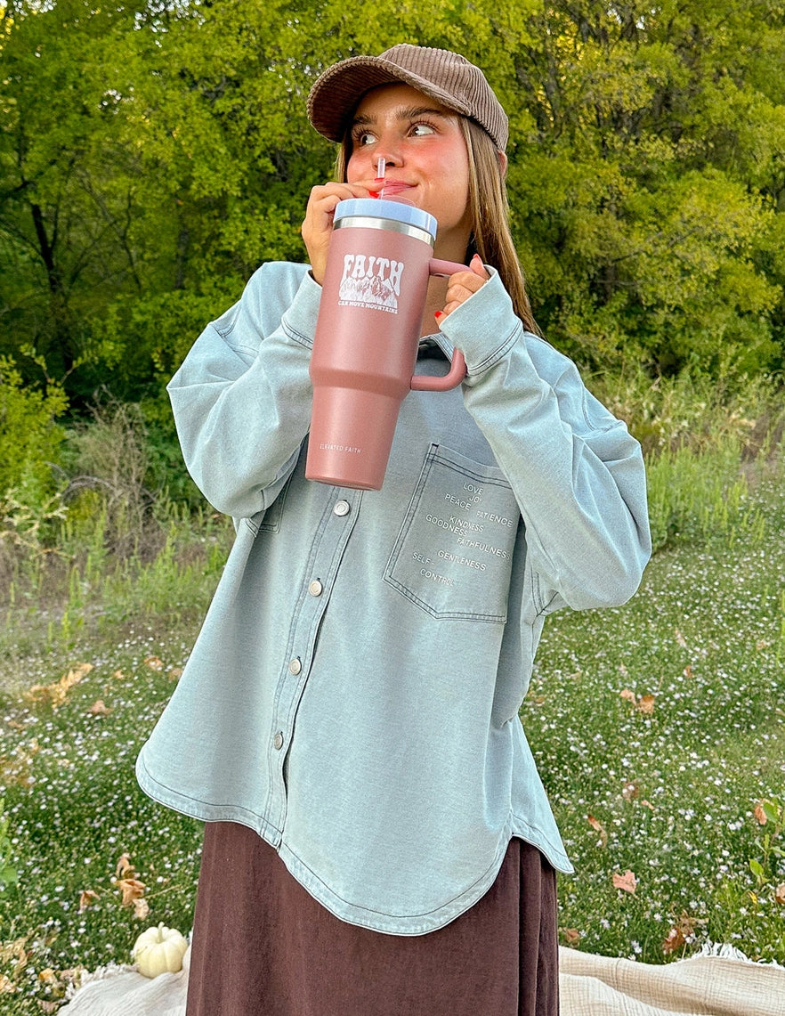 Faith Can Move Mountians Tumbler