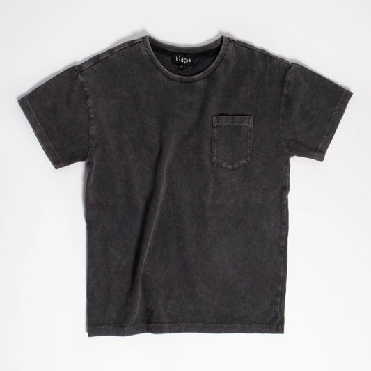 Oversized Pocket Tee- Blackened Pearl
