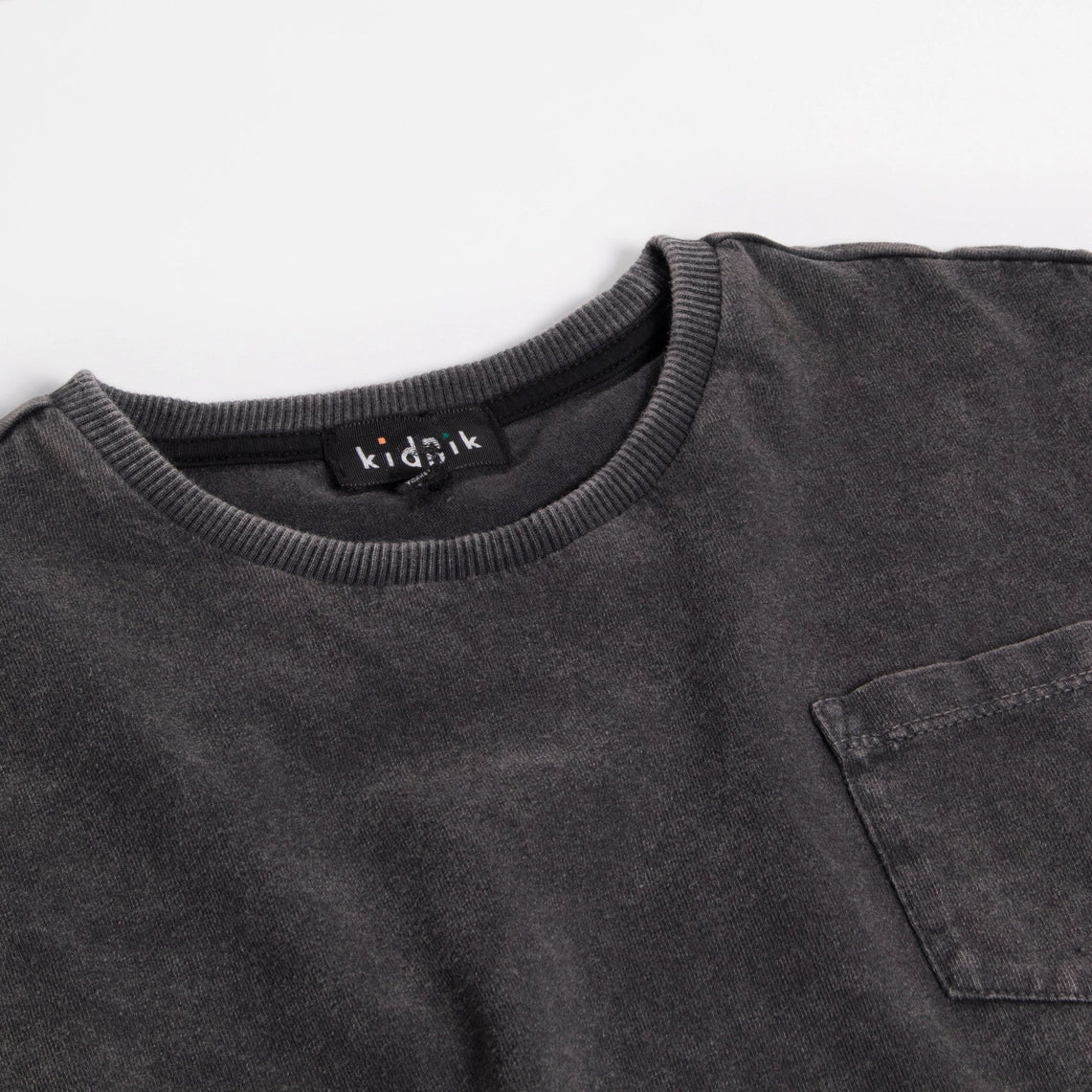 Oversized Pocket Tee- Blackened Pearl