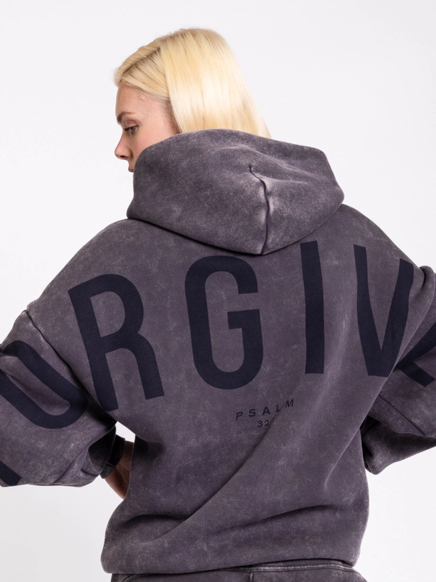 Forgiven Hoodie- Snow Wash Dark