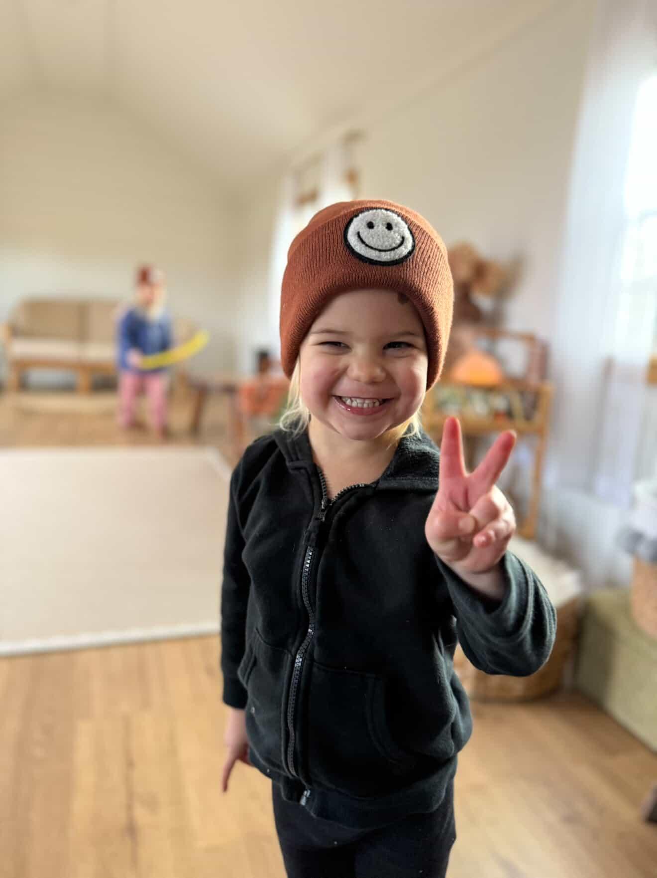 Smiley Beanie- Rust