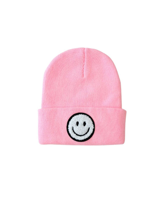 Smiley Beanie- Pink