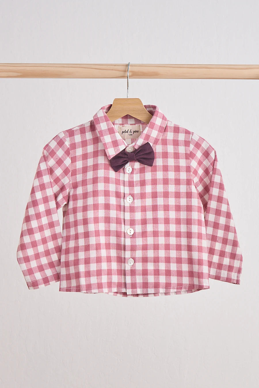 Gingham Button Down- Pink
