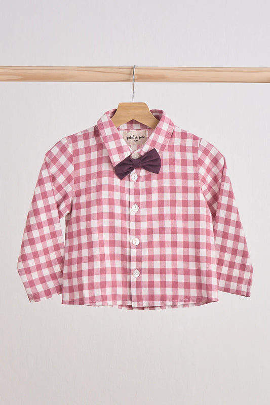 Gingham Button Down- Pink
