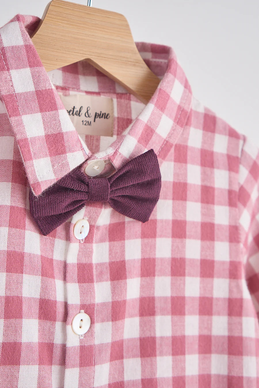 Gingham Button Down- Pink