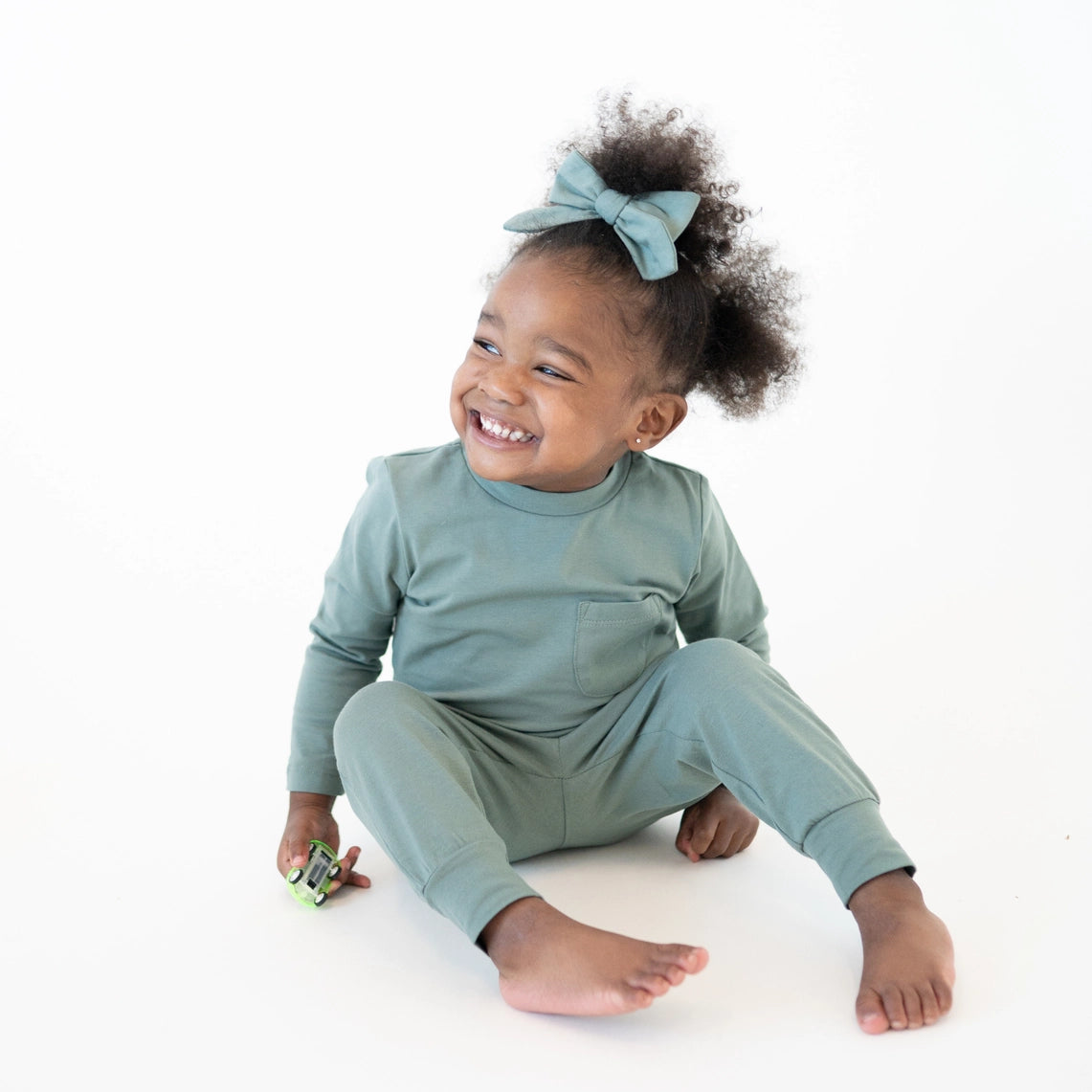 Charie Long Sleeve Pocket Shirt- Thyme