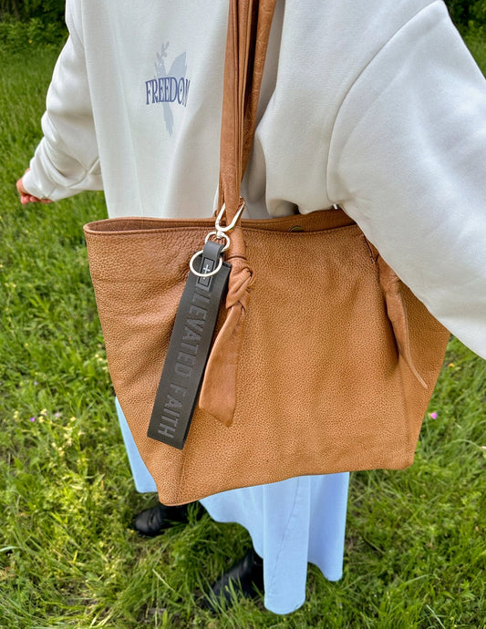 Elevated Faith Keychain- Black