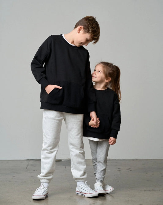 Little Bipsy Waffle Crewneck