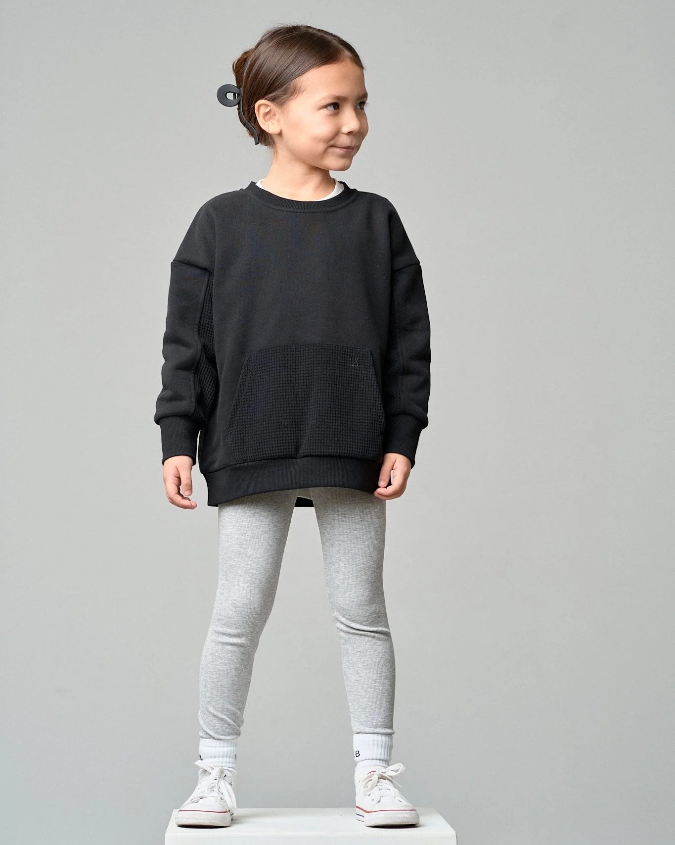 Little Bipsy Waffle Crewneck
