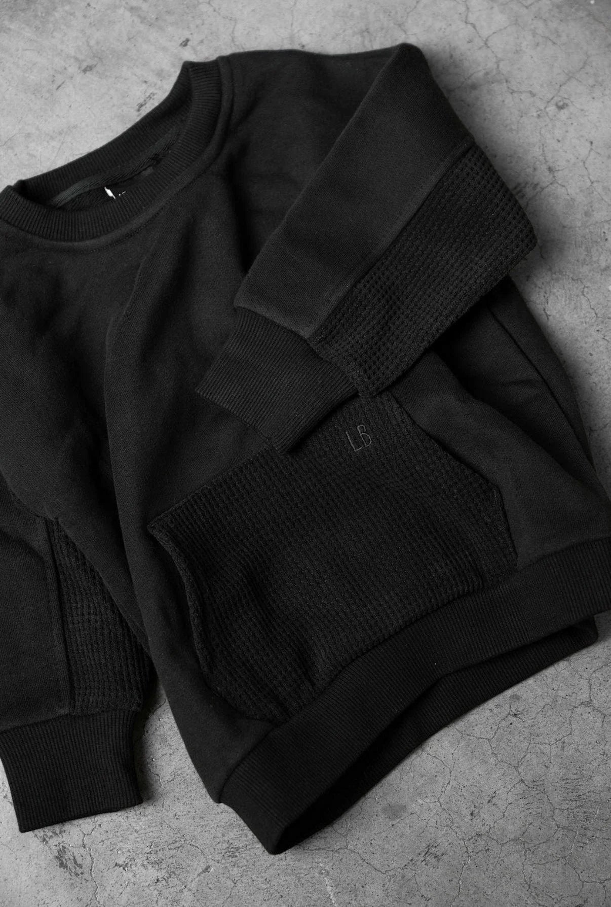 Little Bipsy Waffle Crewneck