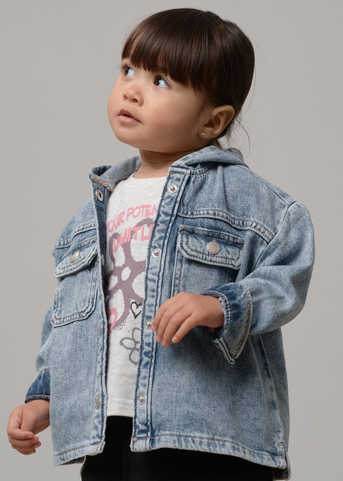 Little Bipsy Hooded Denim Jacket