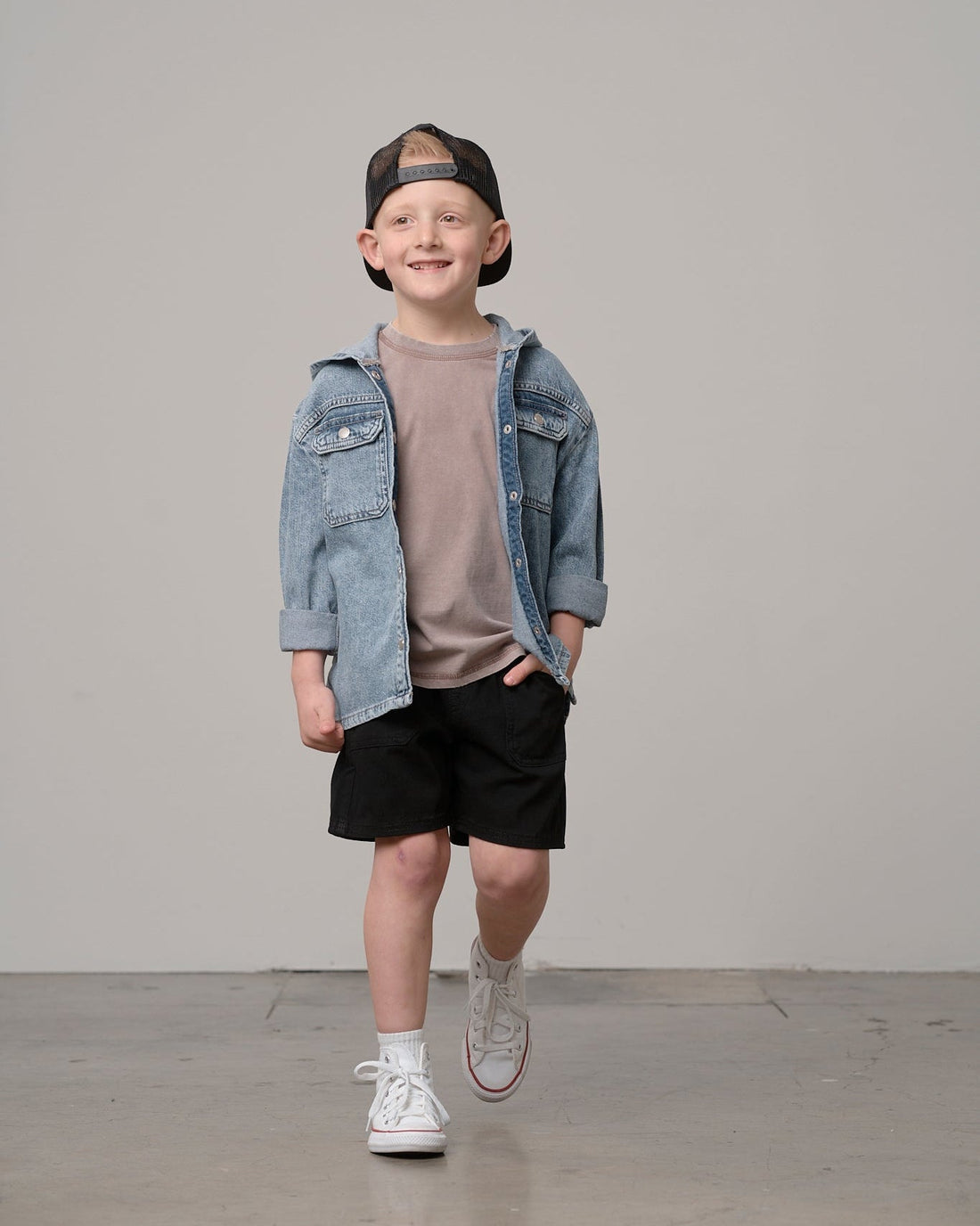 Little Bipsy Hooded Denim Jacket