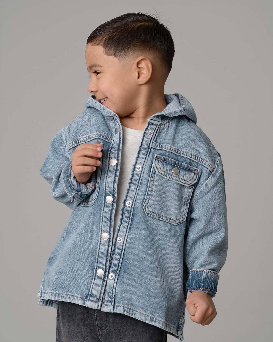 Little Bipsy Hooded Denim Jacket