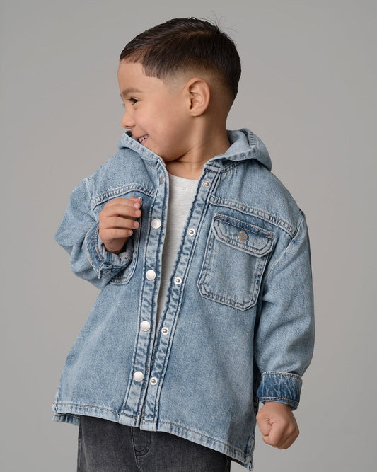Little Bipsy Hooded Denim Jacket