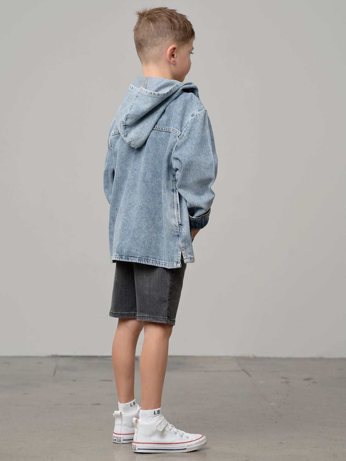 Little Bipsy Hooded Denim Jacket