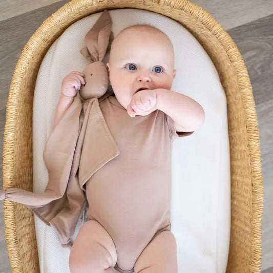 Organic Cotton Bunny Lovey- Mocha