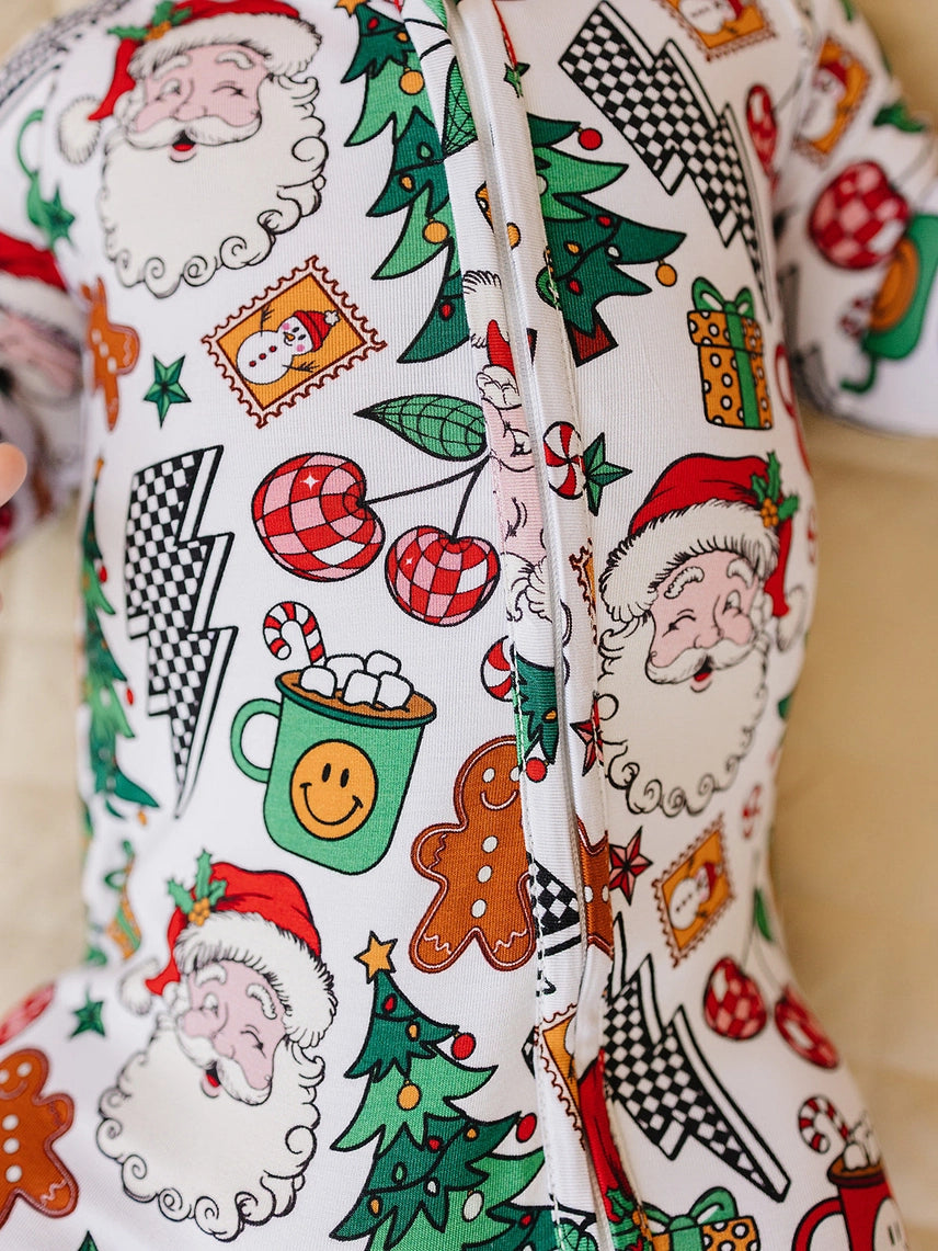 Chrismas Vibes Bamboo Jammies- zippy