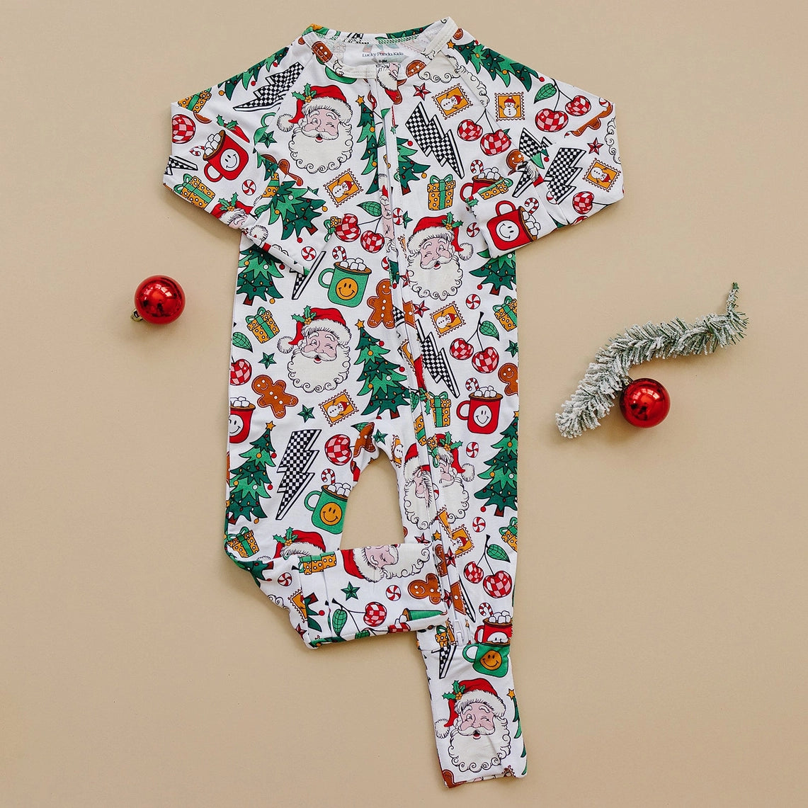 Chrismas Vibes Bamboo Jammies- zippy