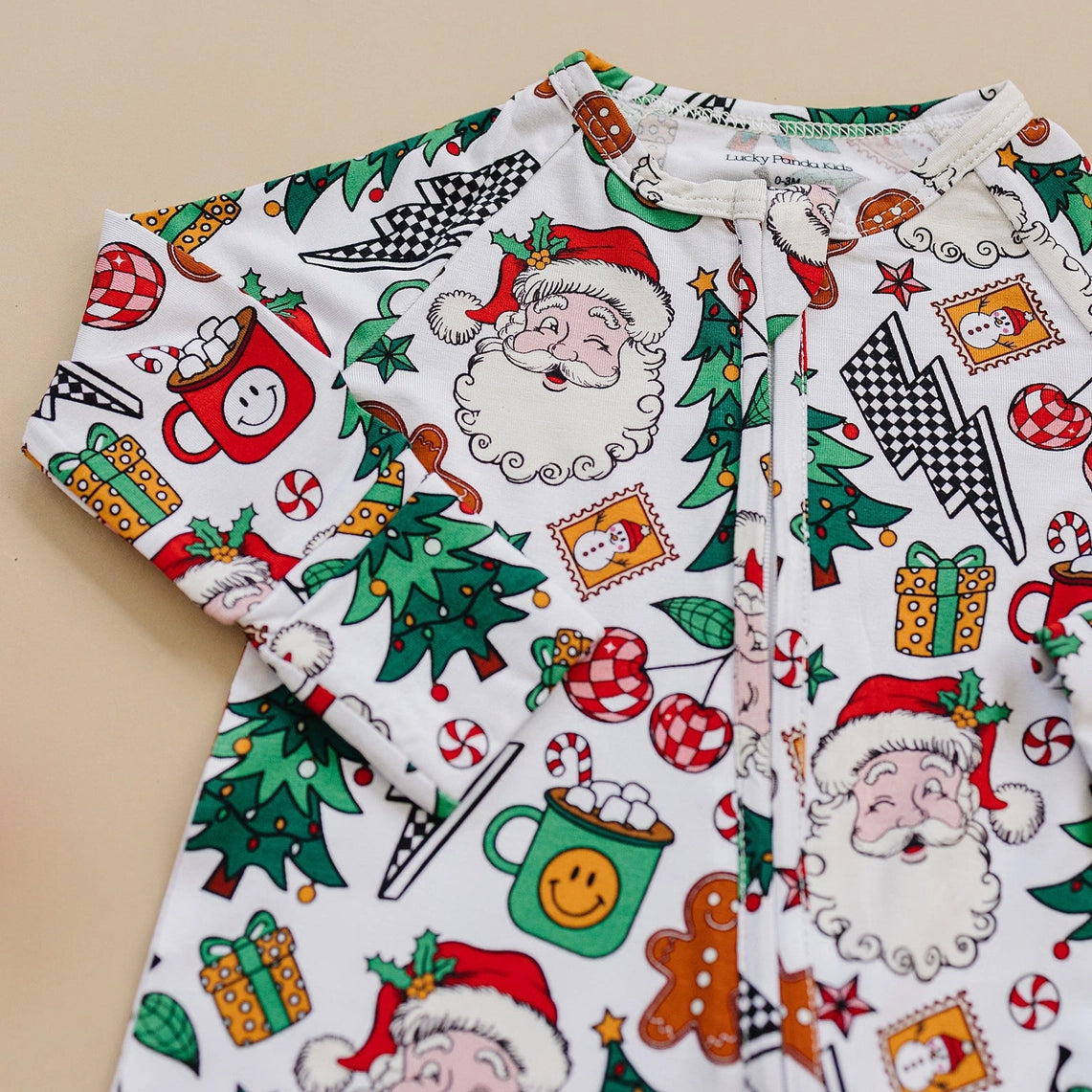 Chrismas Vibes Bamboo Jammies- zippy
