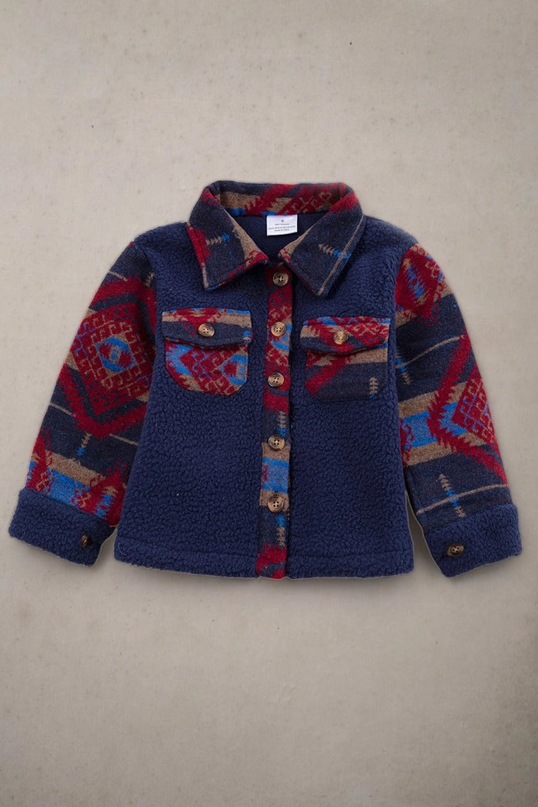 Navy Aztec Vibes Jacket
