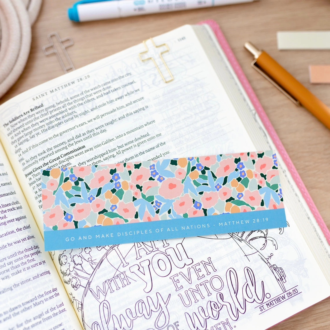Ryan&Rose Bookmark+Cross Paper Clips